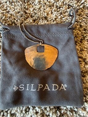 Silpada Copper and Black Patina Pendant Necklace